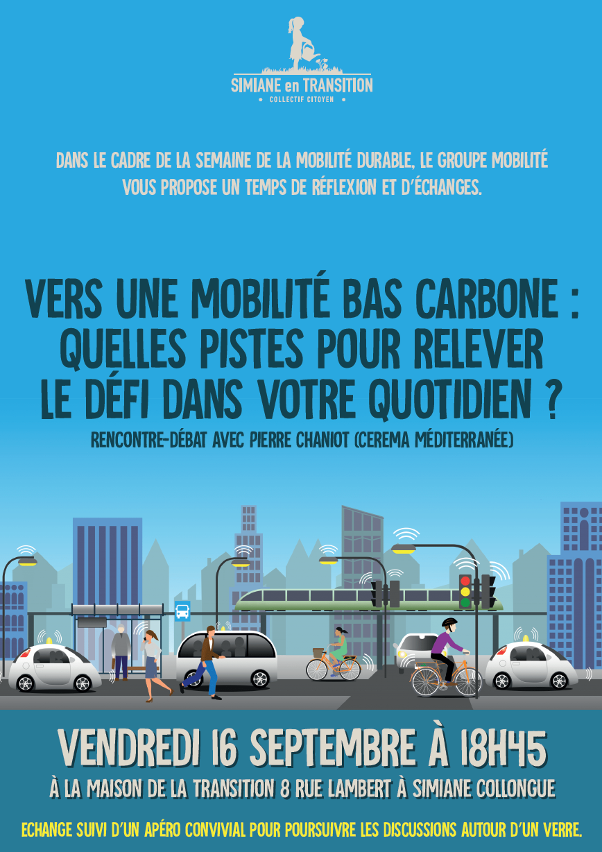 Rencontre-débat – Vers une mobilité bas carbone : quelles pistes pour relever le défi dans votre quotidien ?