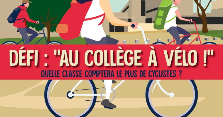 Défi “Au Collège à vélo !” du 15 au 19 avril 2024
