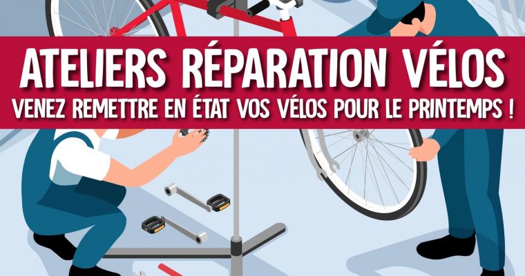 Ateliers réparation vélos les samedis 22 et 29 mars 2025