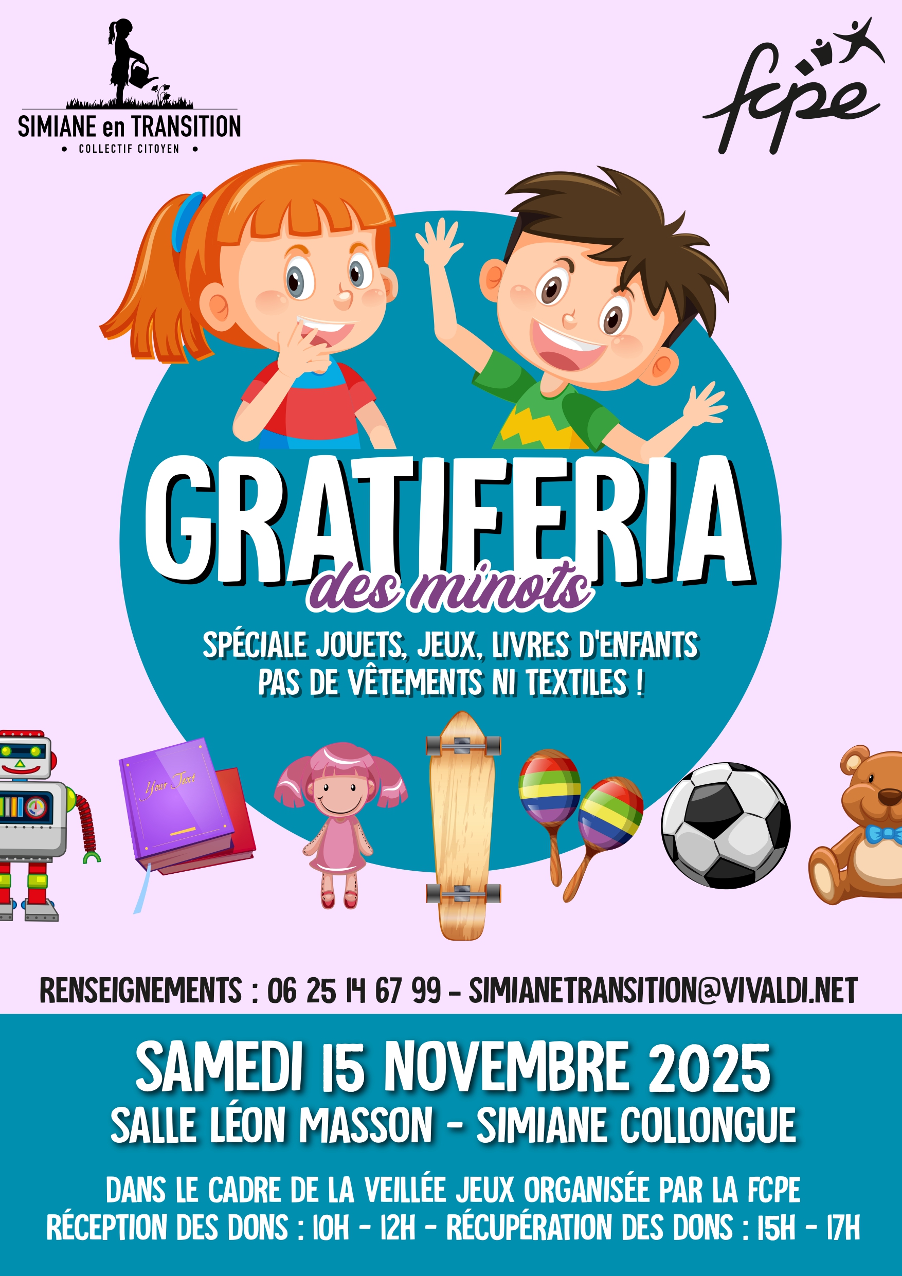 Gratiferia des minots spéciale jouets, jeux et livres d’enfants