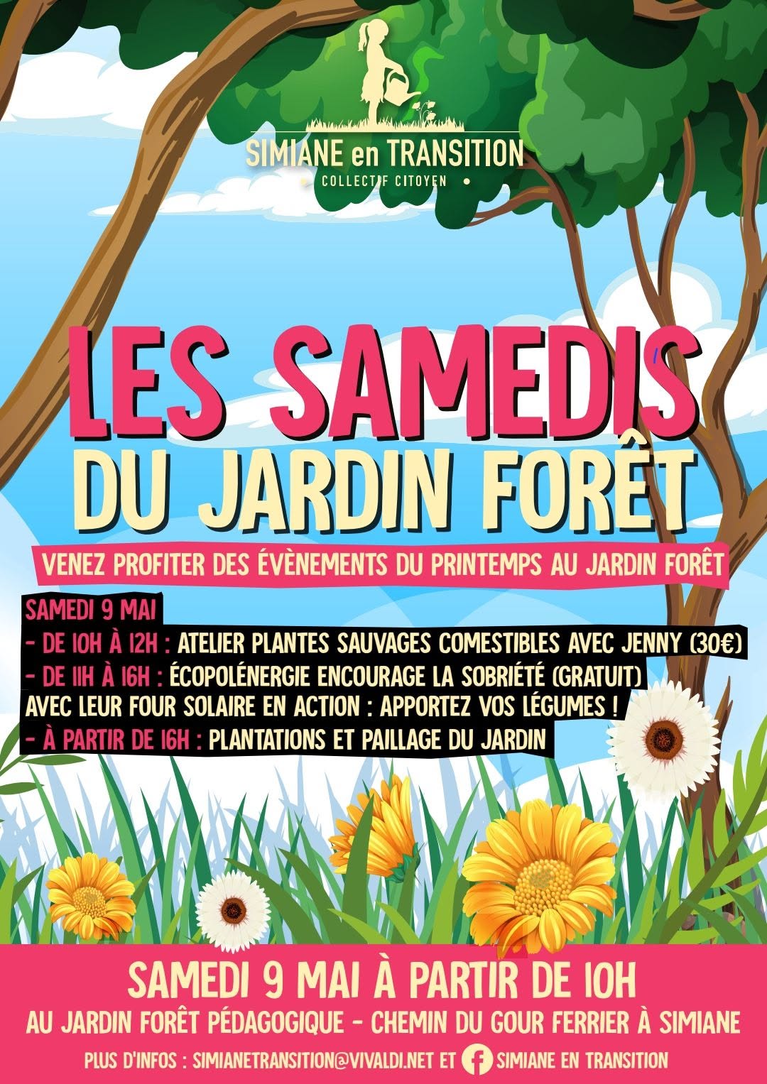 Programme du Samedi 9 mai 2026 au Jardin-Forêt