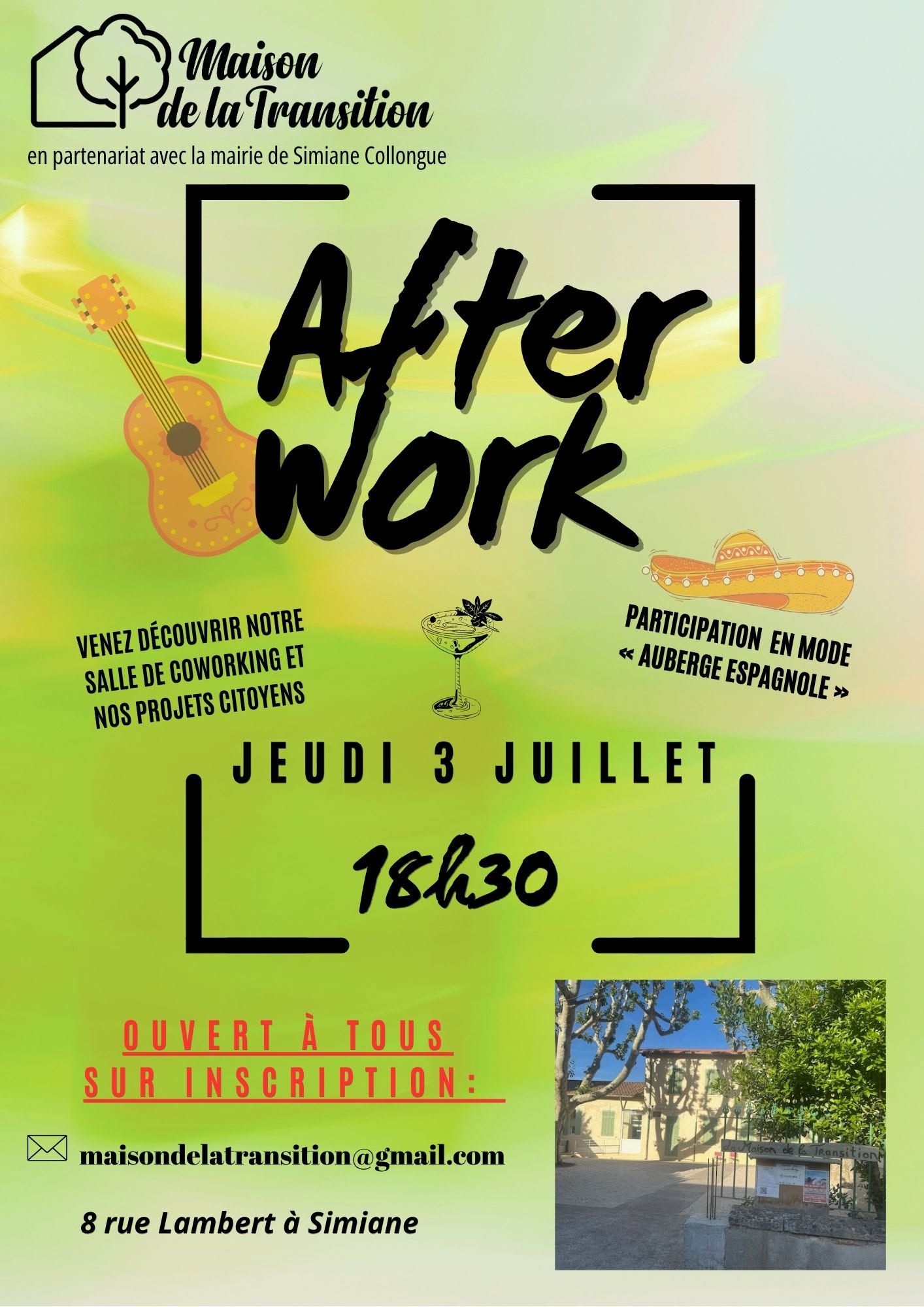 Afterwork de la Maison de la Transition le 3 juillet 2025